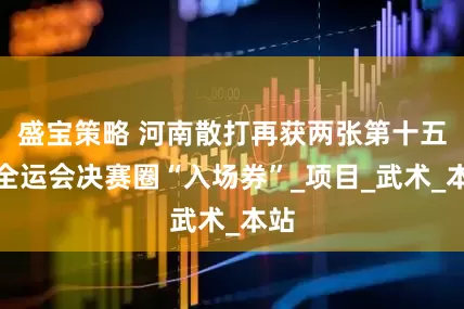 盛宝策略 河南散打再获两张第十五届全运会决赛圈“入场券”_项目_武术_本站
